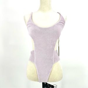 Stone Fox Swim | NWT S Small Purple Jamila One Piece Terry Cloth Swim Suit